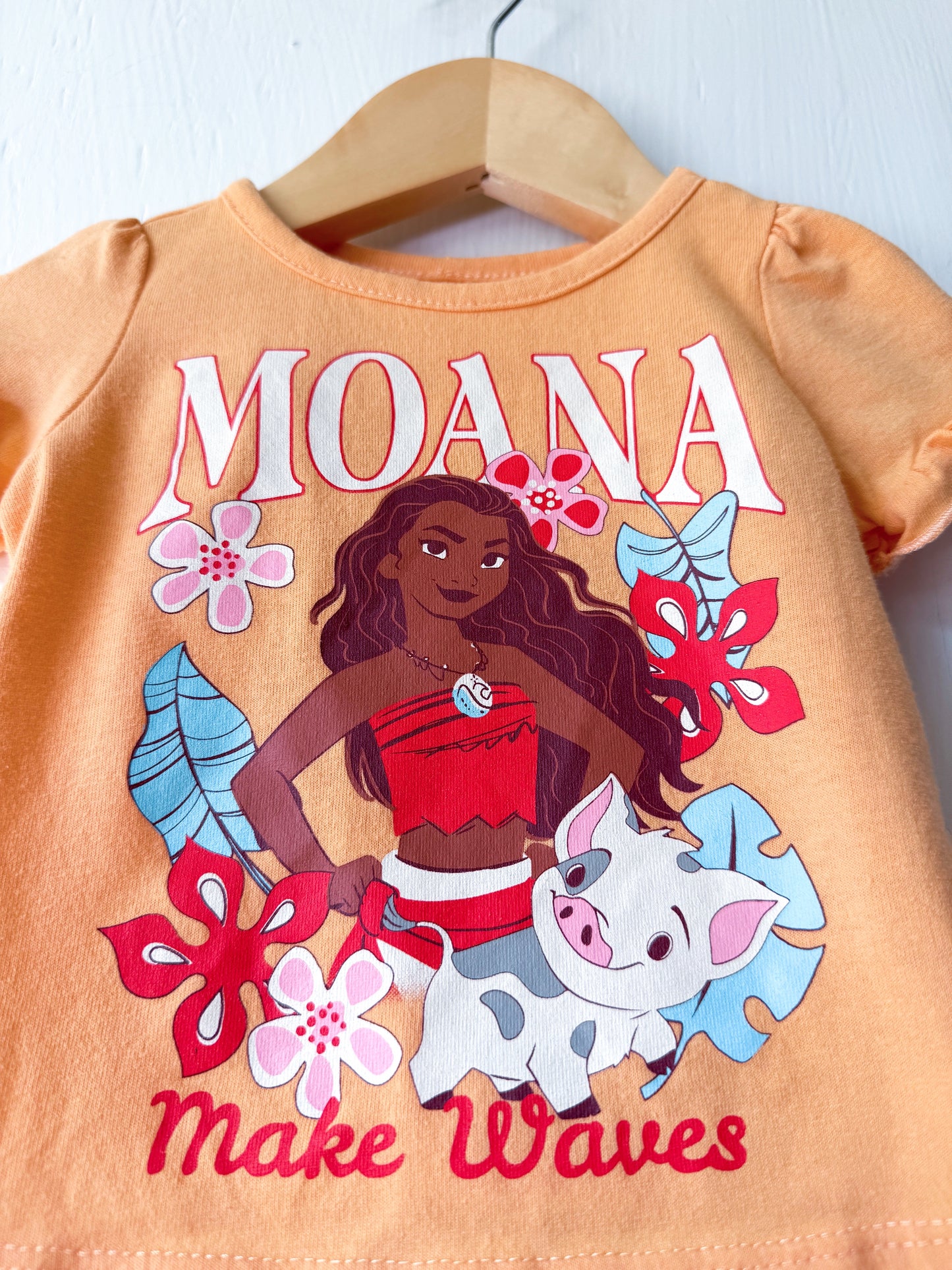 Moana Make Waves Ruffle Tee - 12M