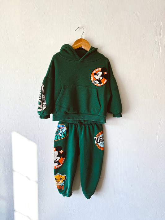 ZARA 2pc Green Disney Sweats - 3T