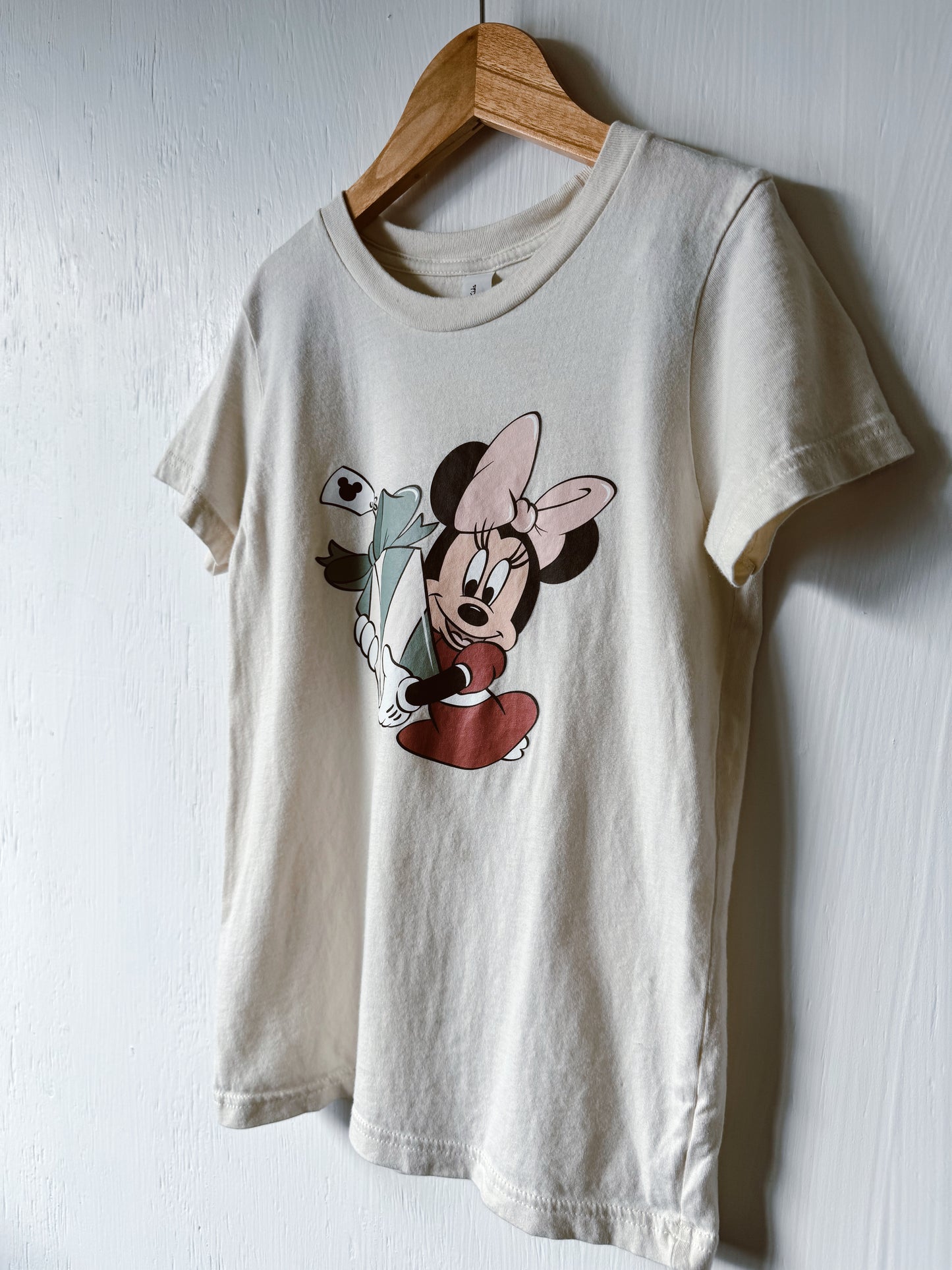 Minnie Neutral Holiday Tee - YS (6/8)