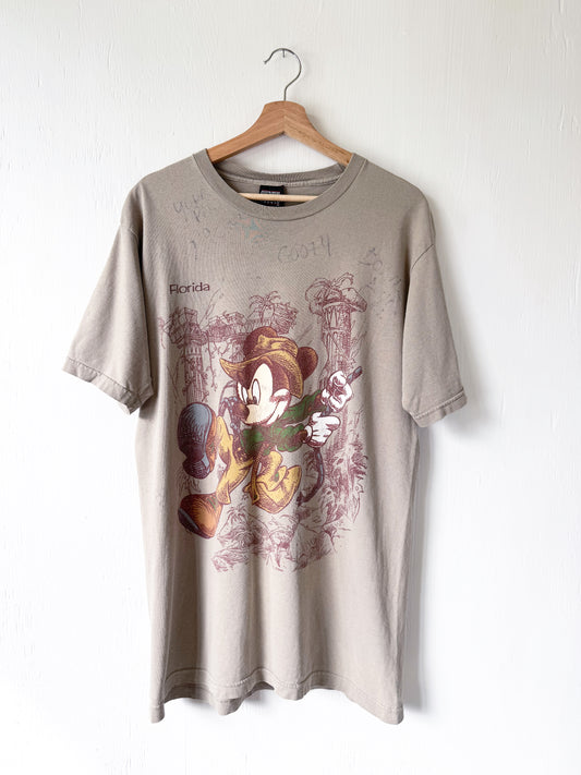 VINTAGE *Rare* 90’s Indiana Jones Mickey Tee - M