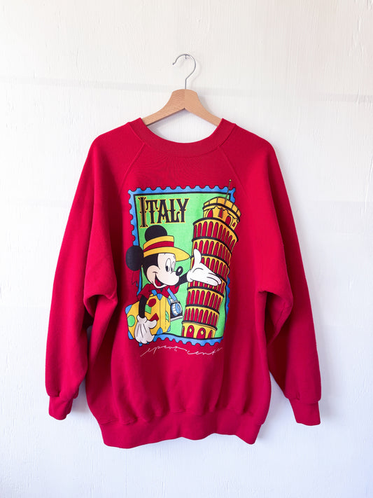 VINTAGE 90’s EPCOT Italy Mickey Crewneck - XL