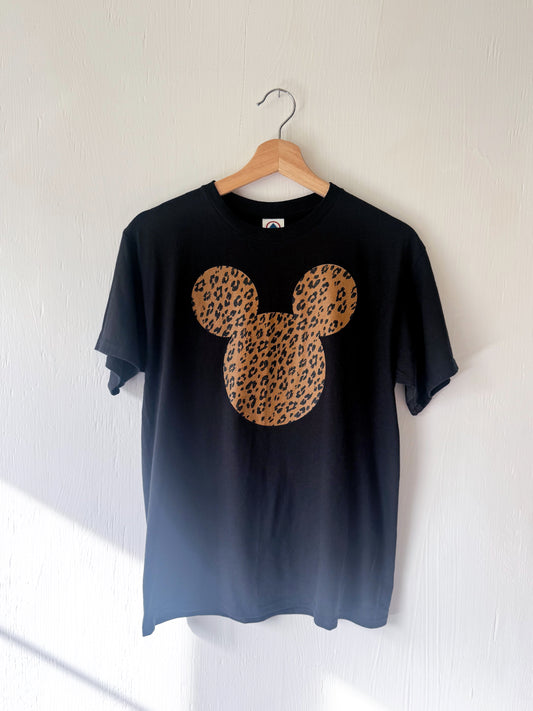 Animal Kingdom Leopard Print Ears Tee - L