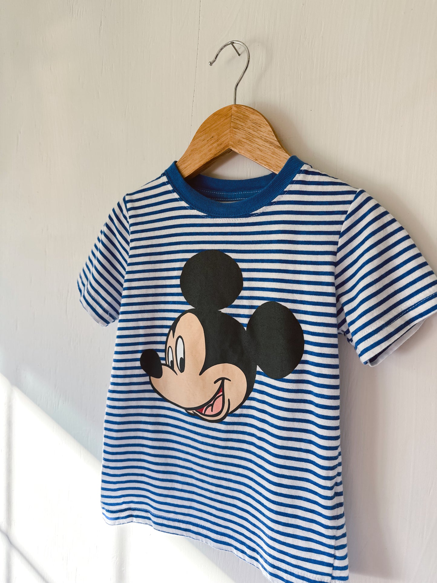 Striped Classic Mickey Face Tee - 3T