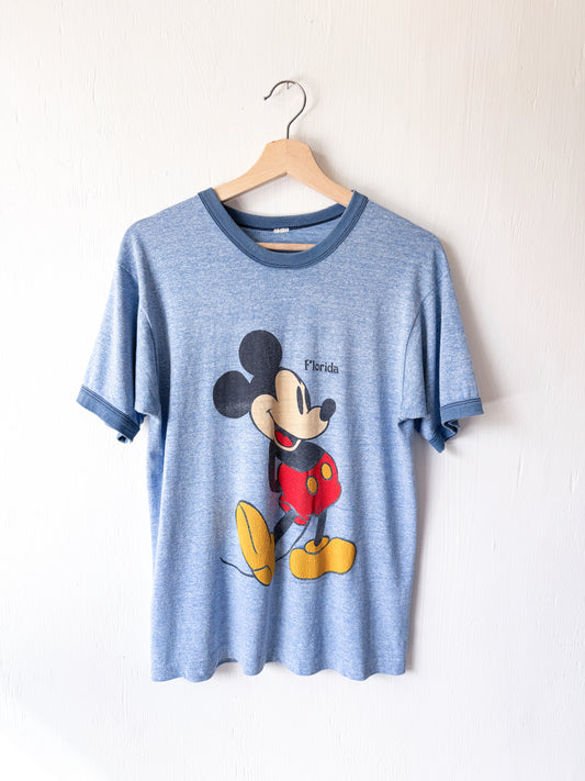 VINTAGE 80’s Mickey Single Stitch Ringer Tee - M