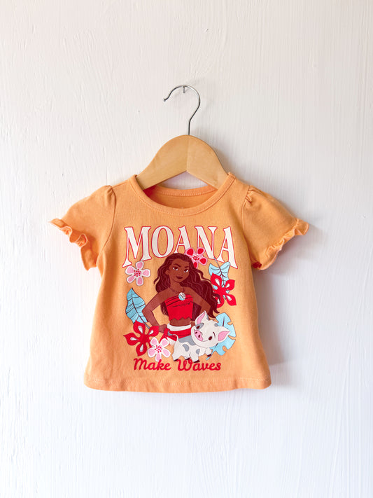 Moana Make Waves Ruffle Tee - 12M