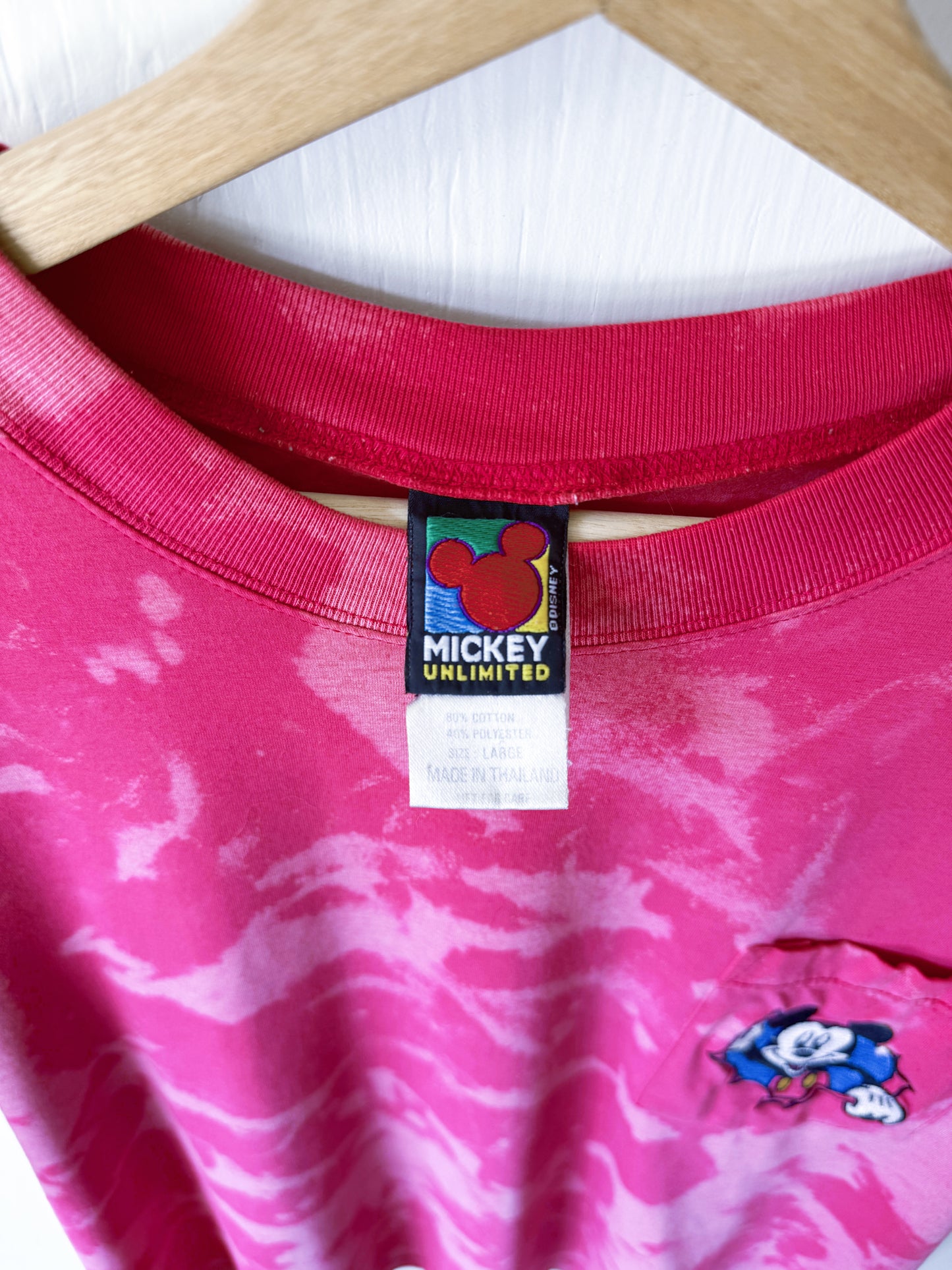 VINTAGE 90’s Tie Dye Mickey Boxy Tee - L