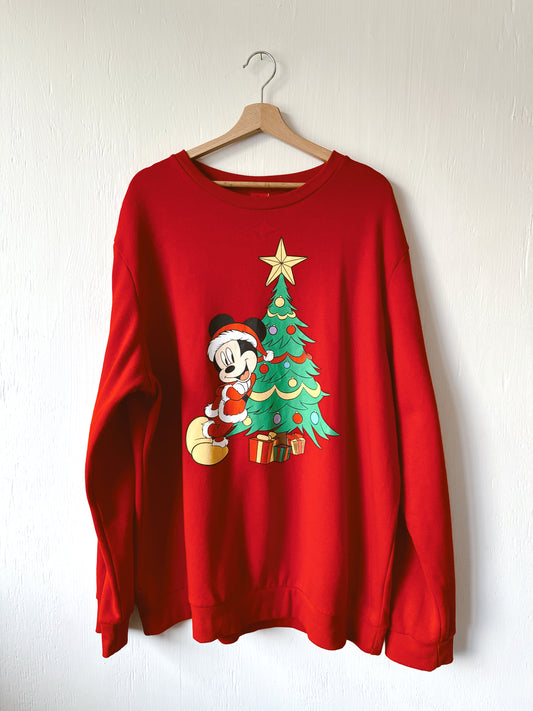 Mickey Red Christmas Tree Crewneck - 2X