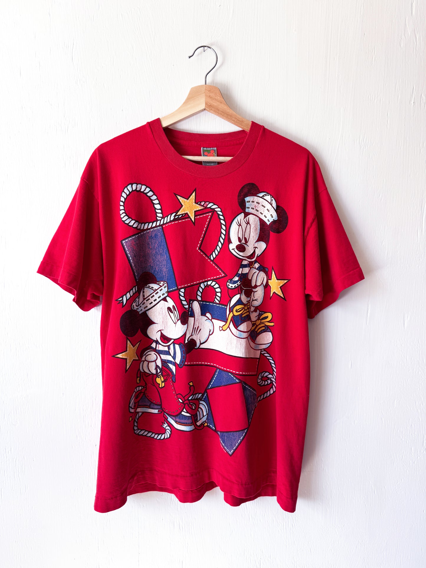 VINTAGE 90’s Mickey + Minnie Nautical Tee - 1X