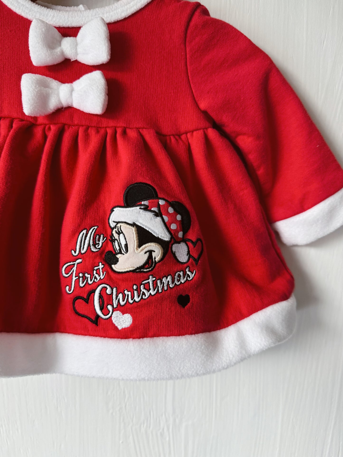 Baby’s 1st Christmas Minnie Dress - 0/3M