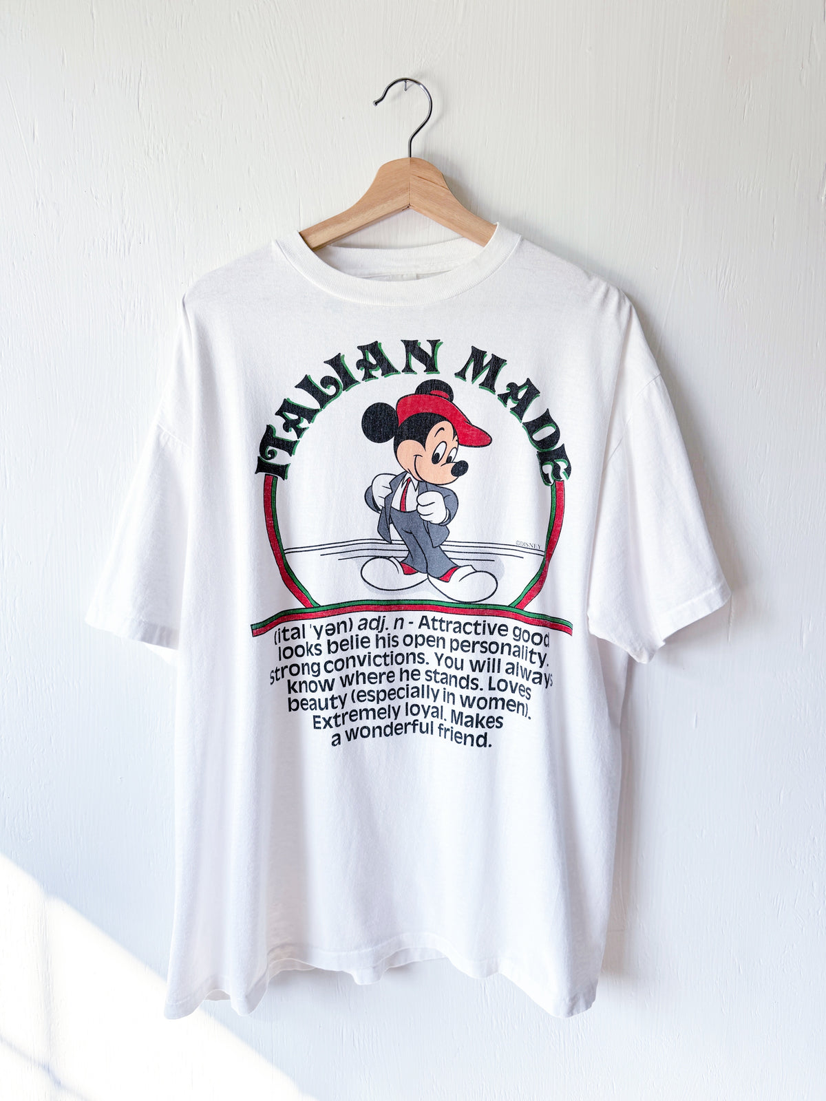 VINTAGE 90’s Italian Made Mickey Tee - XL/1X