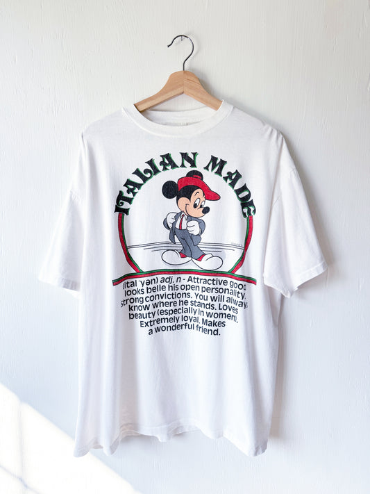 VINTAGE 90’s Italian Made Mickey Tee - XL/1X