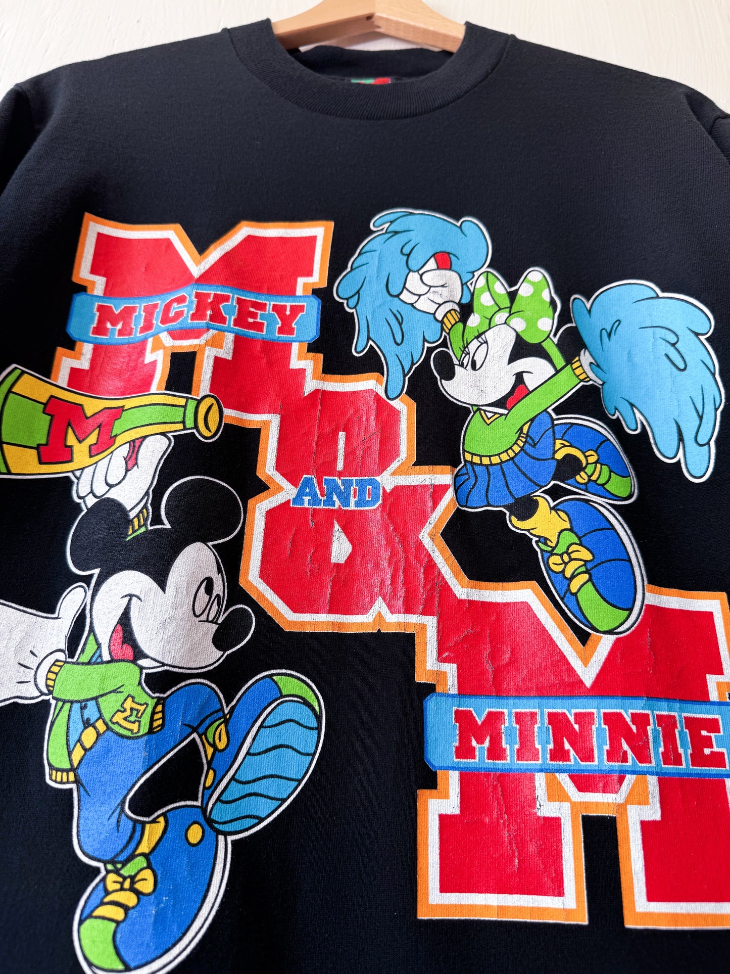 VINTAGE 90’s Cheer Mickey Minnie Tee - M