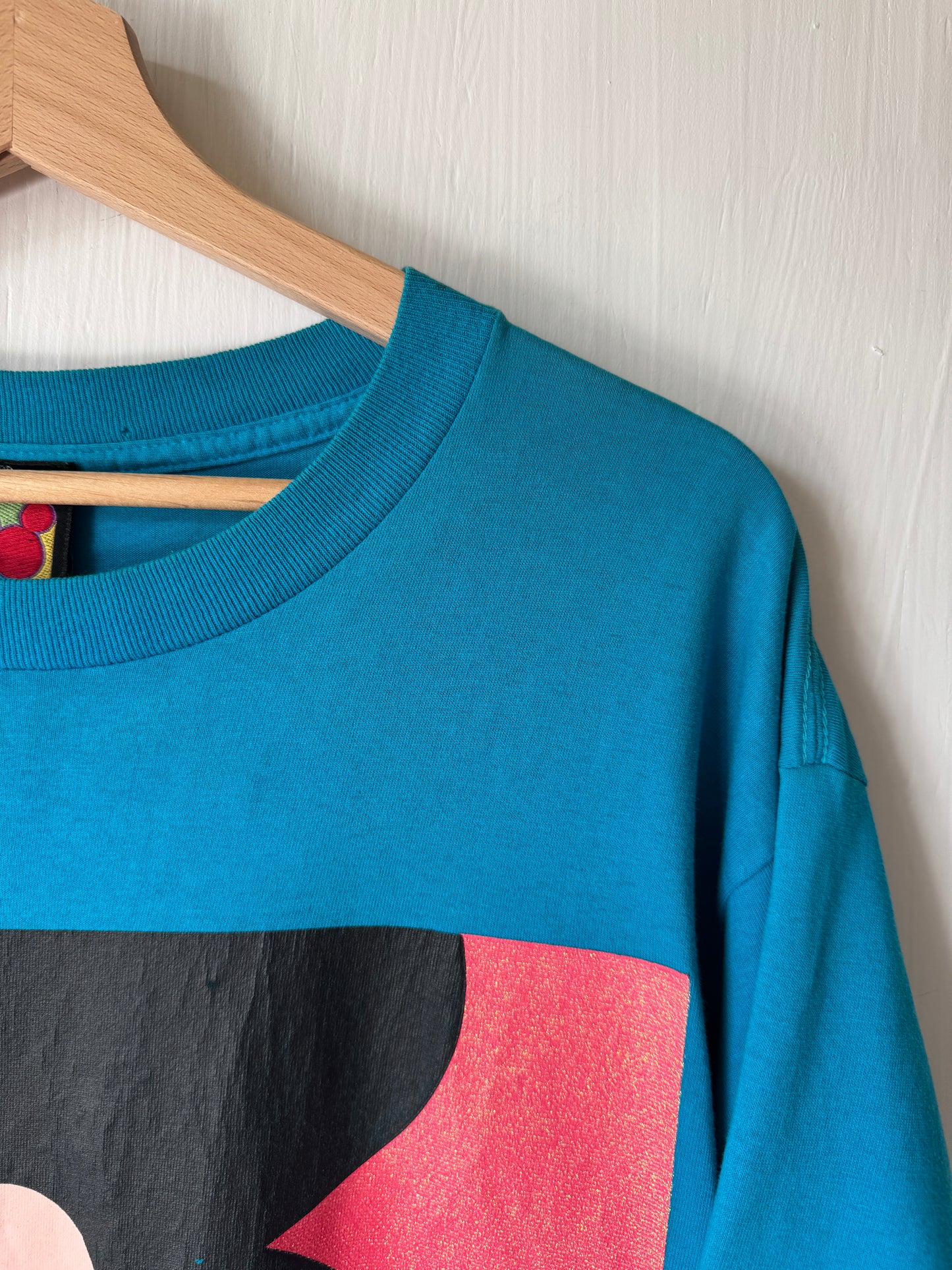 VINTAGE 90’s Big Face Sparkly Mickey Tee - L