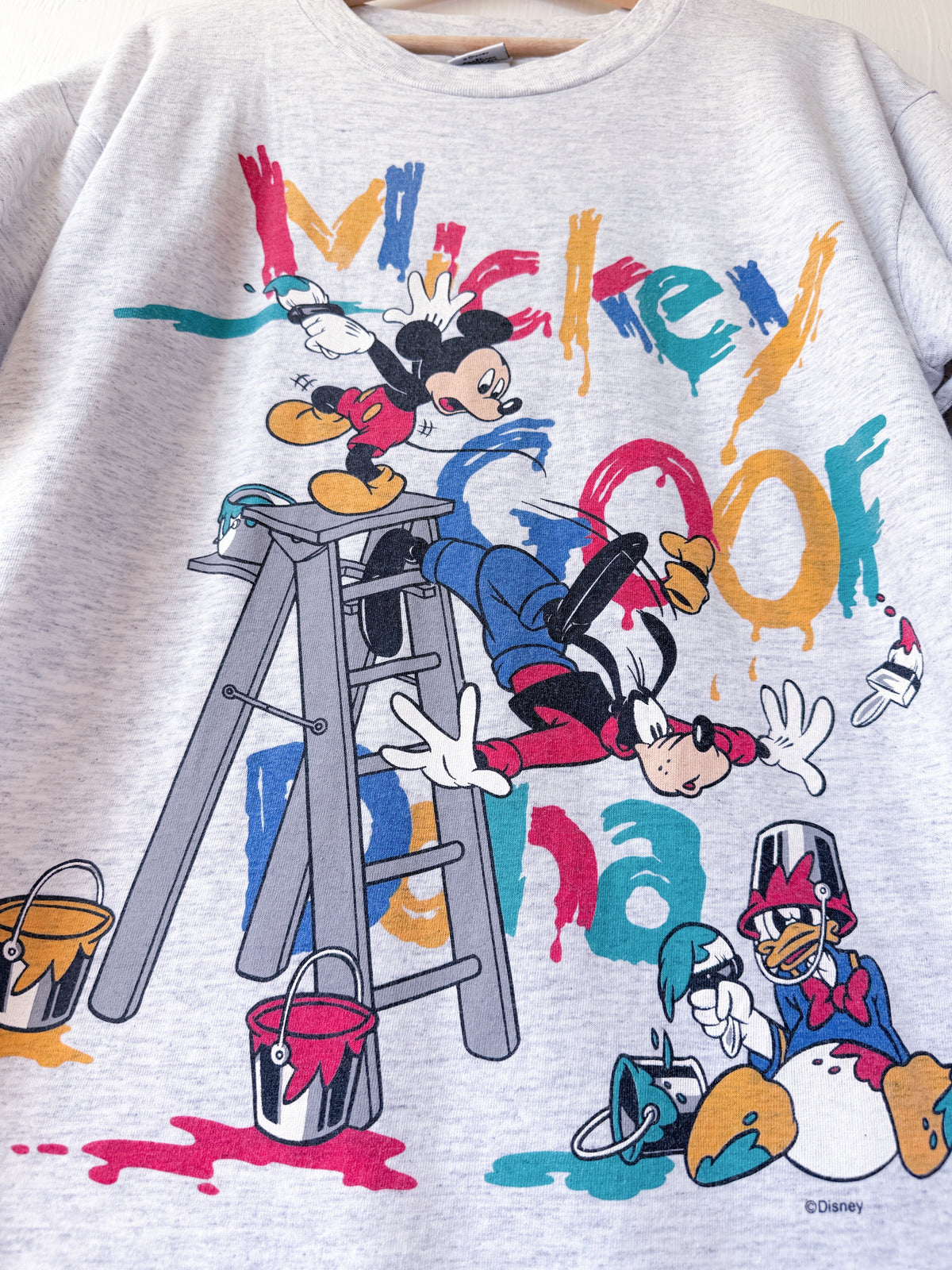 VINTAGE 90’s Mickey Painting Tee - L