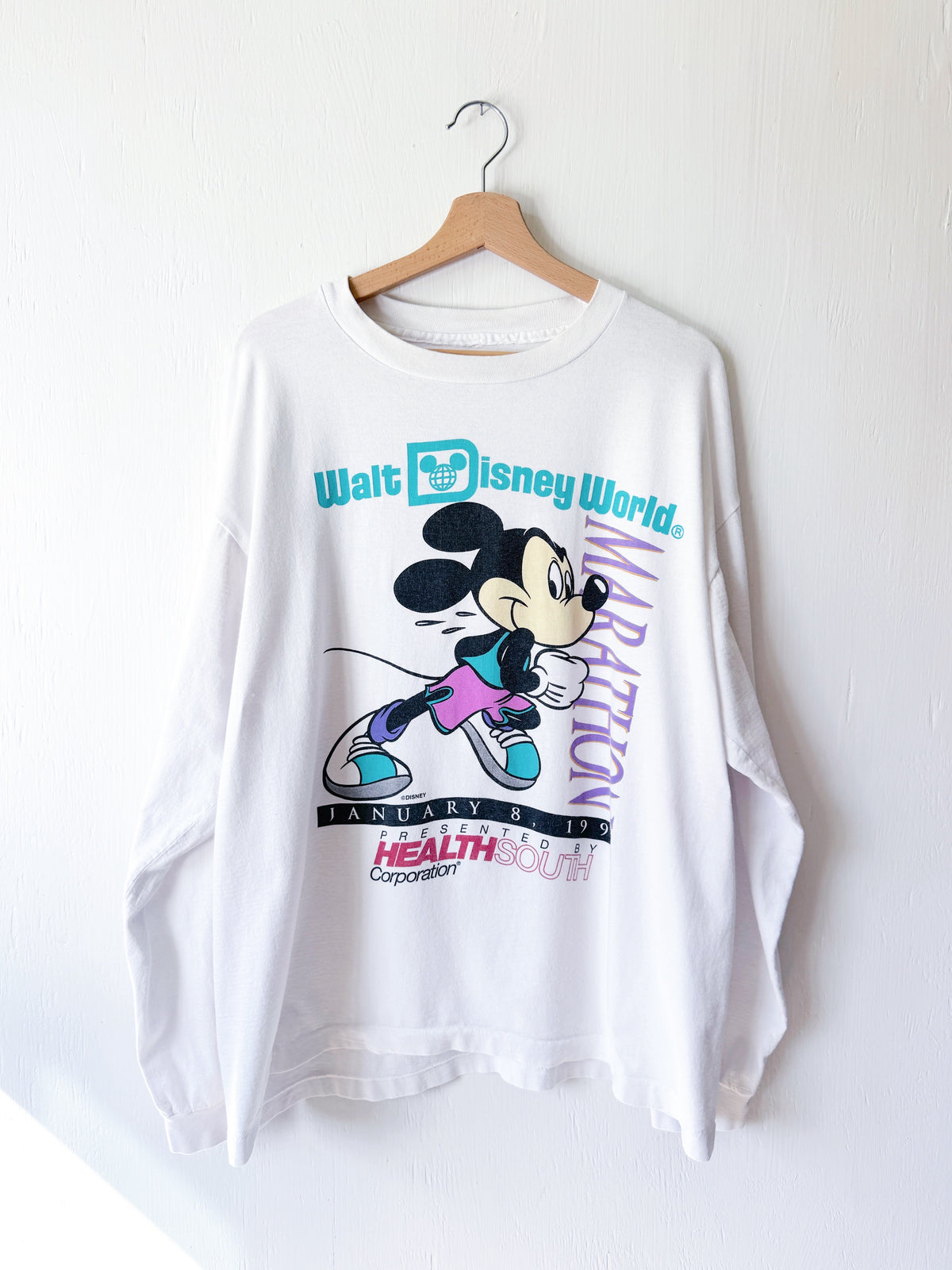 VINTAGE 1995 WDW Marathon LS Tee - XL