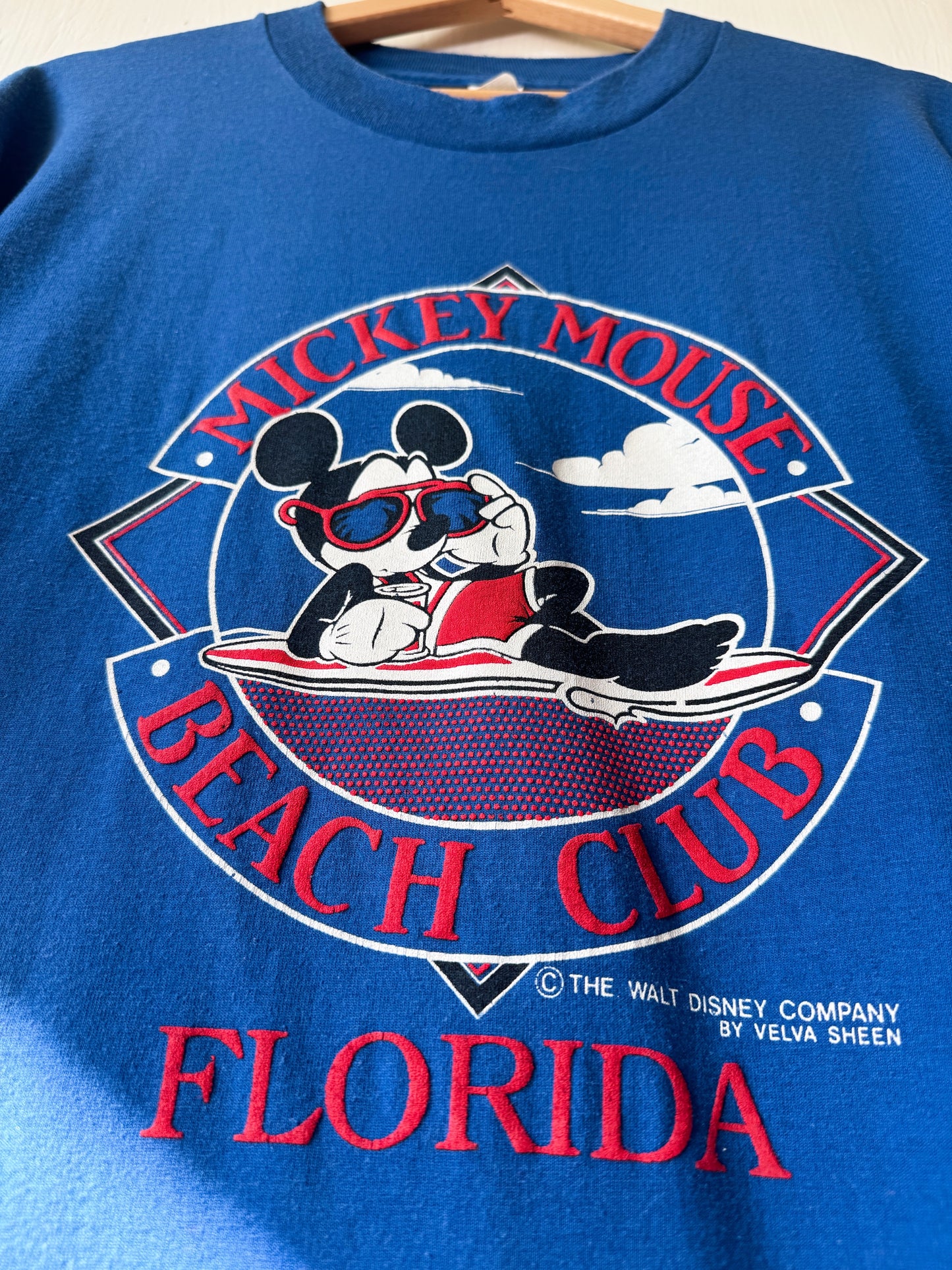 VINTAGE 80’s Single Stitch Beach Club Mickey Tee - L/XL