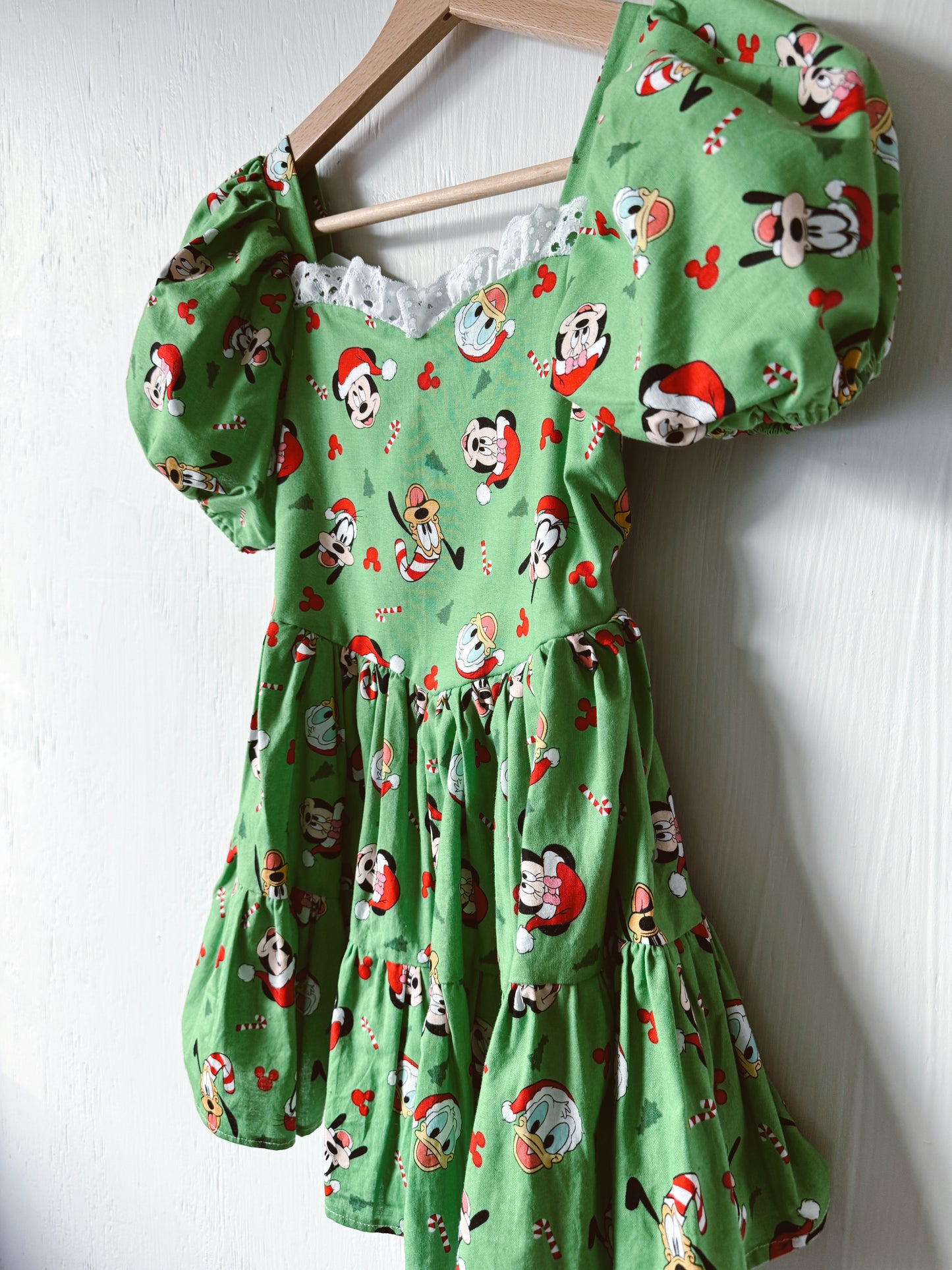 Handmade Festive Mickey + Co Twirl Dress - 5