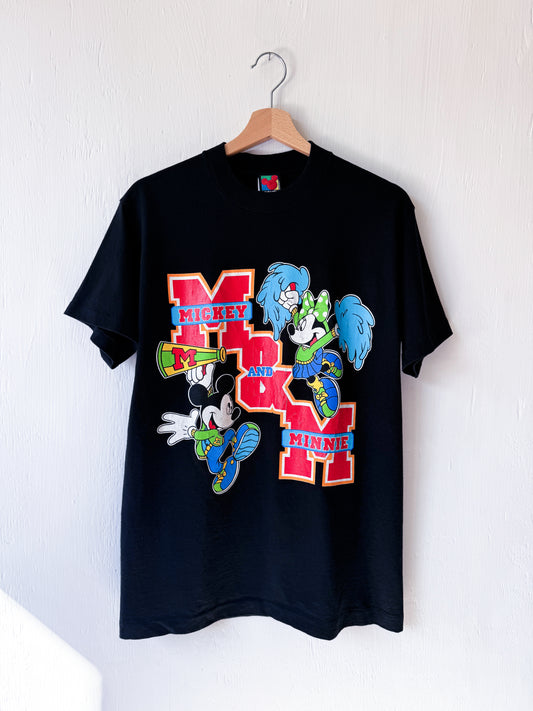 VINTAGE 90’s Cheer Mickey Minnie Tee - M