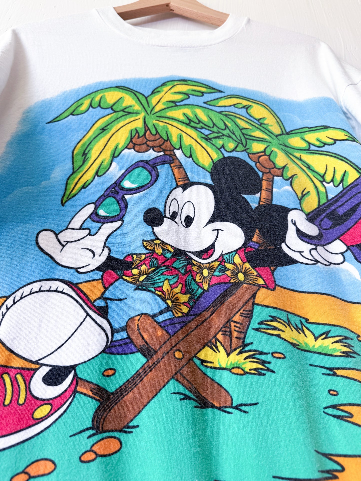 VINTAGE 90’s Tropical Vacation Mickey Tee - XL/1X