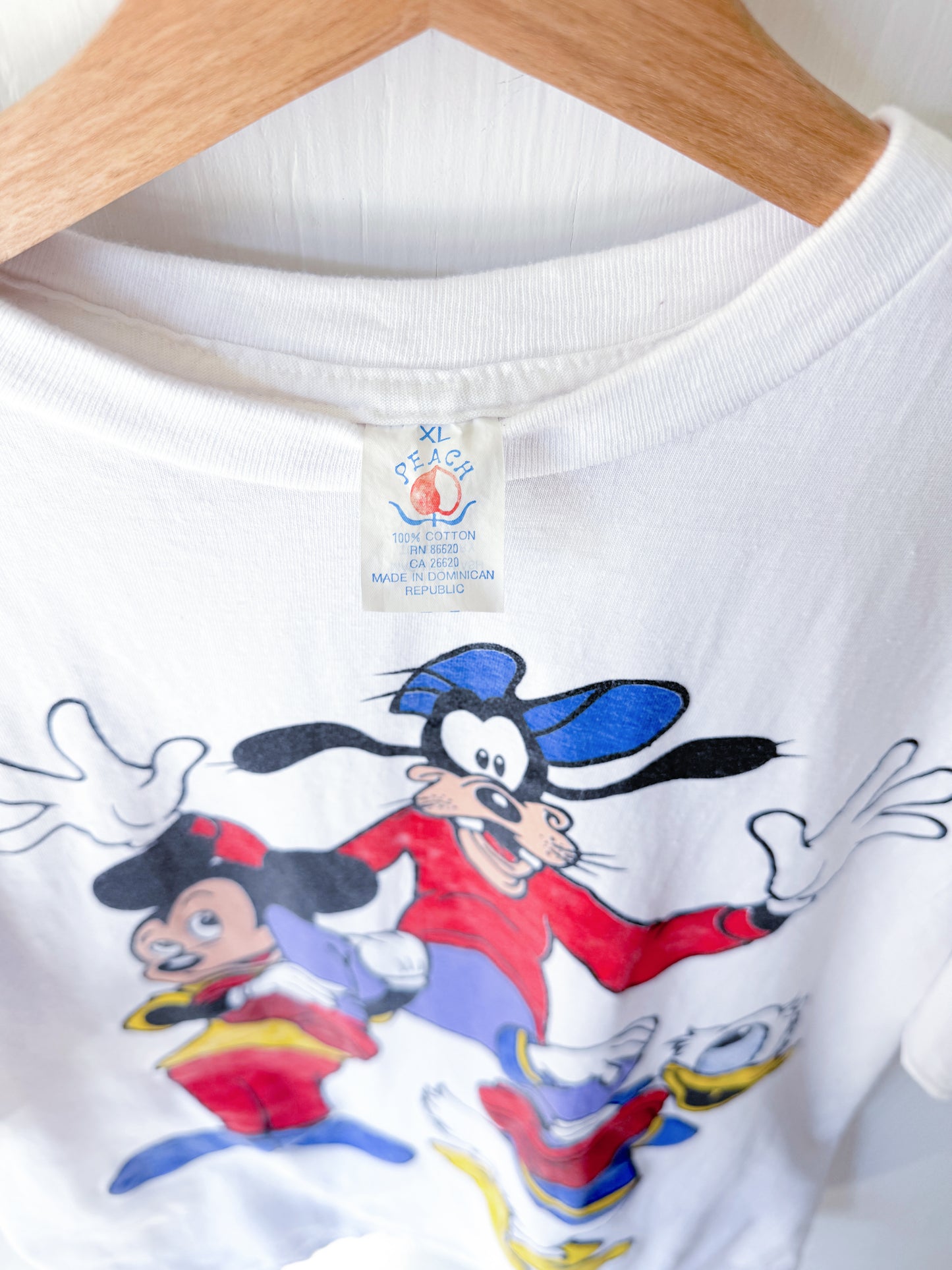 VINTAGE 80’s Mickey Goofy Donald Tee - XL