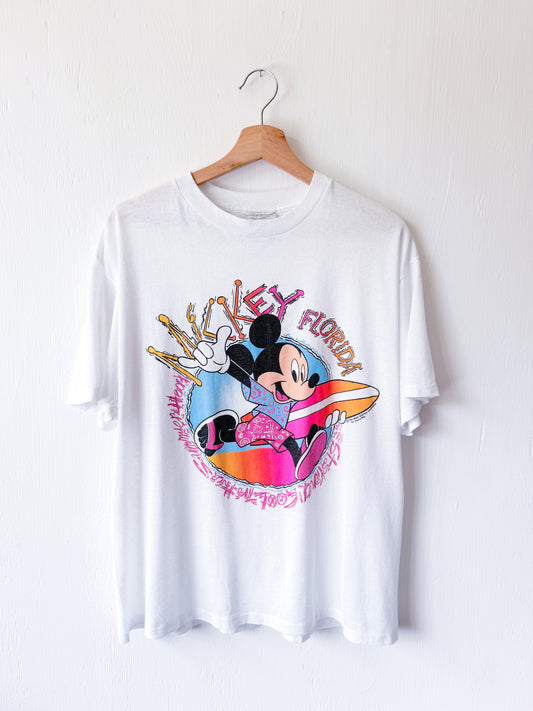 VINTAGE 80’s Surf Mickey Single Stitch Tee - XL