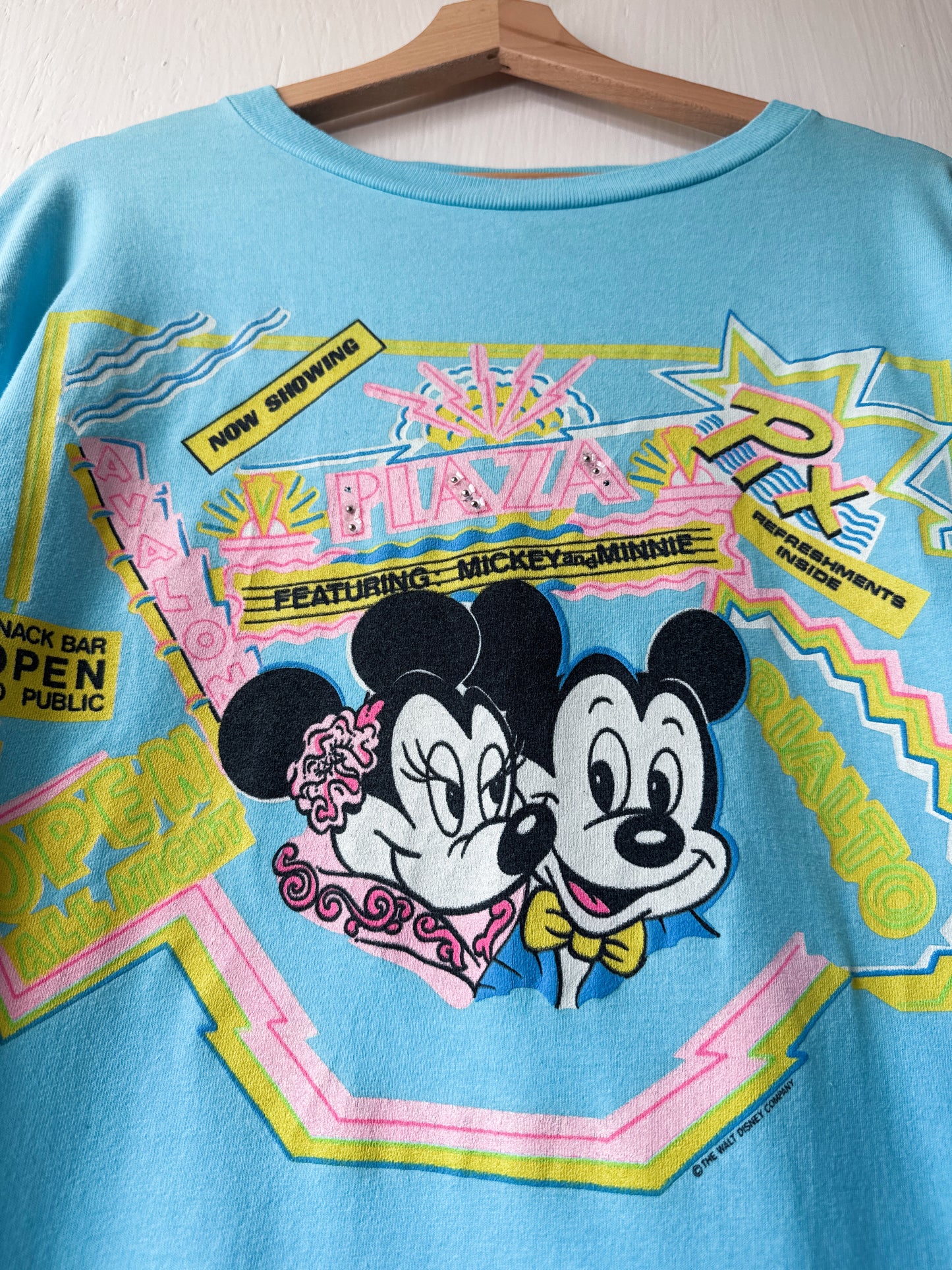 VINTAGE 80’s Rare Mickey Minnie Theater LS Tee - L