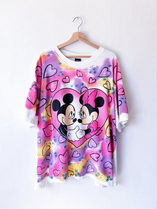 VINTAGE 90’s Mickey Minnie Boxy Love Tee - 3X