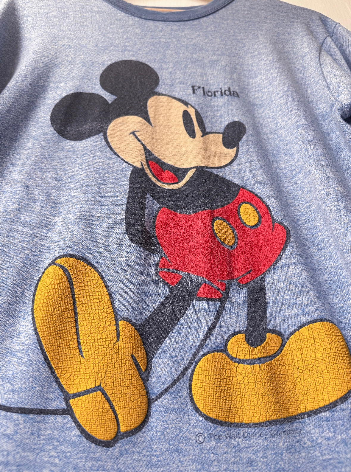 VINTAGE 80’s Mickey Single Stitch Ringer Tee - M