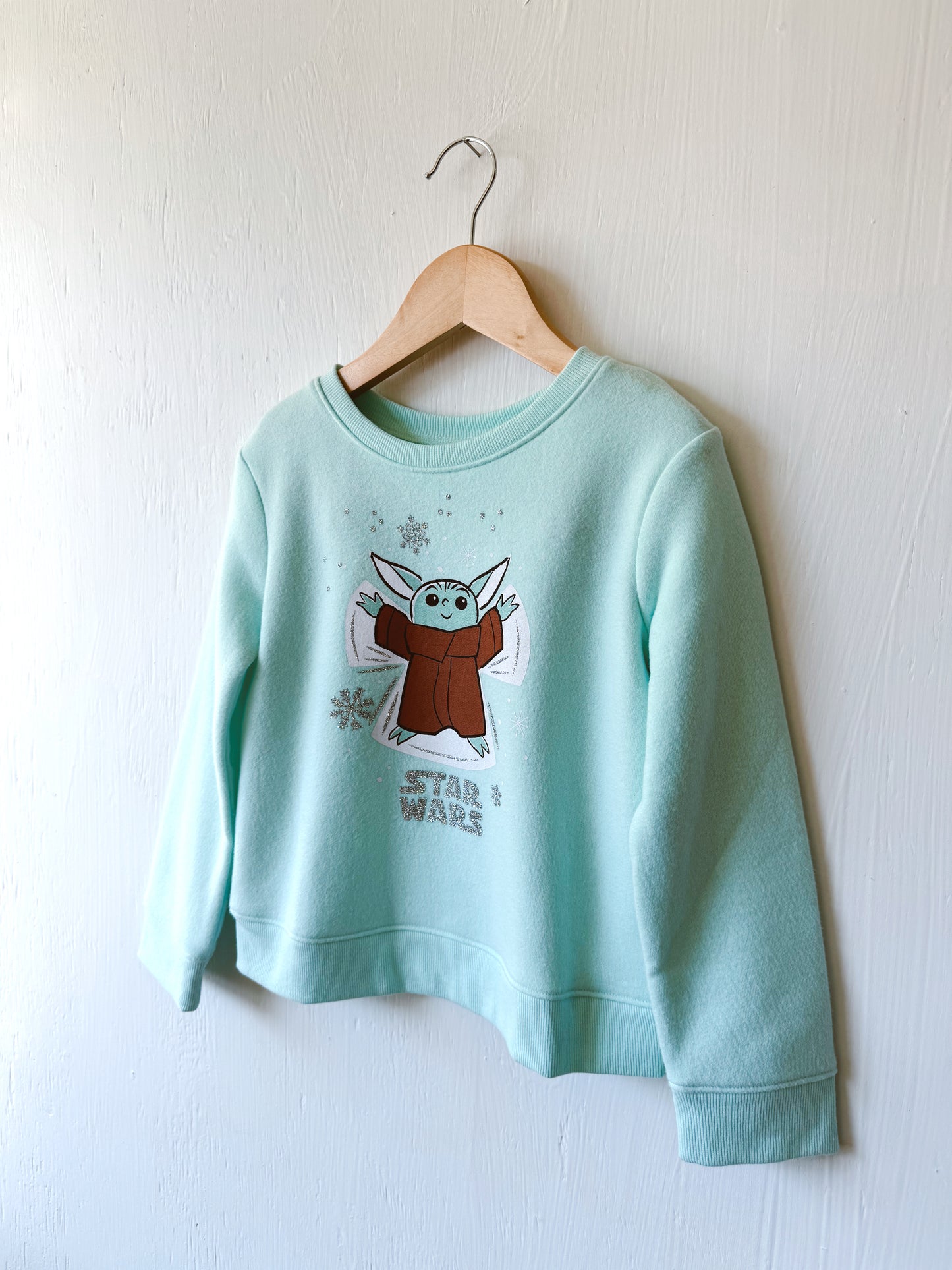 NEW Yoda Snow Angel Crewneck - 5T