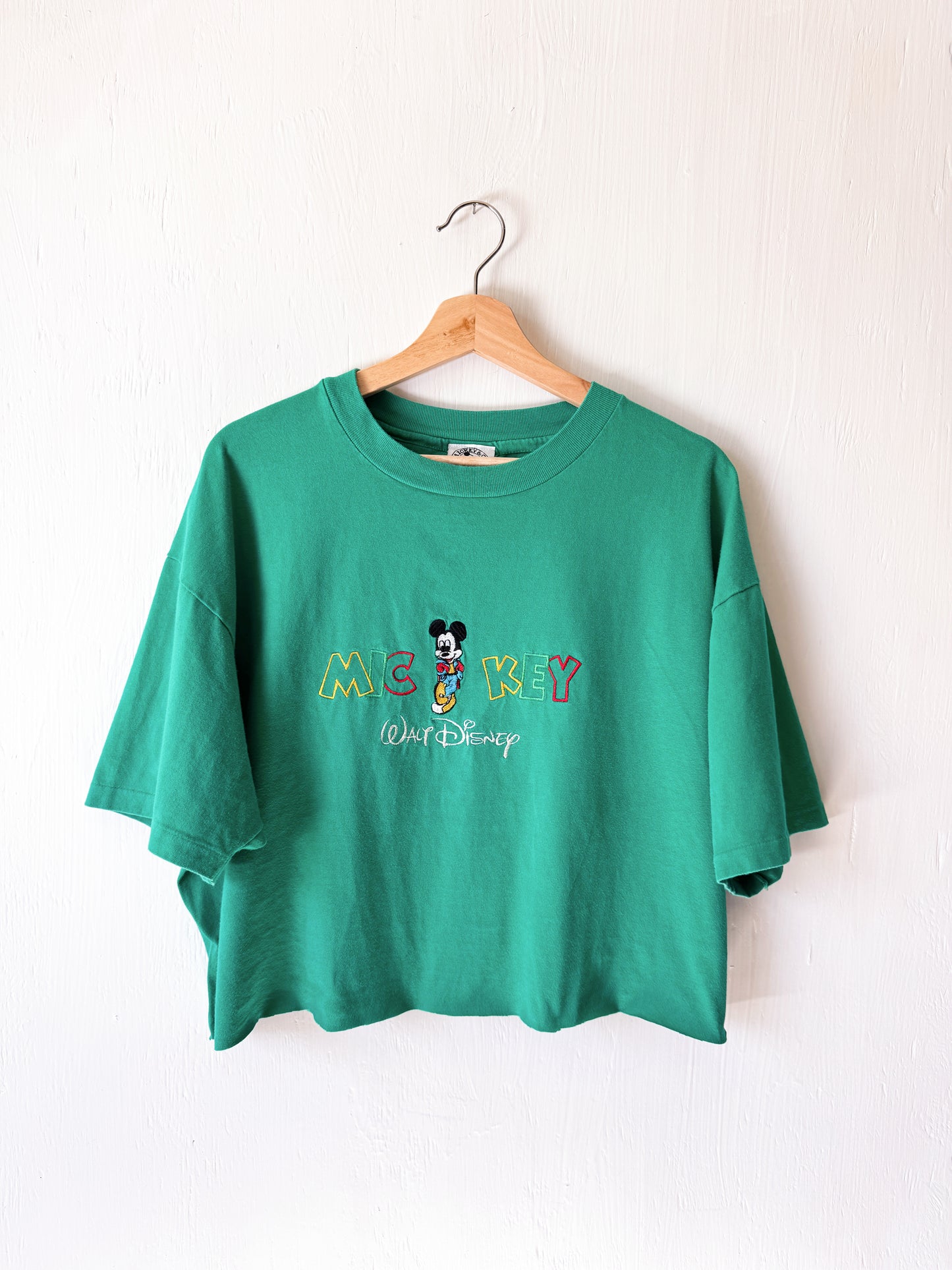 VINTAGE Walt Disney Mickey Cropped Tee - XL