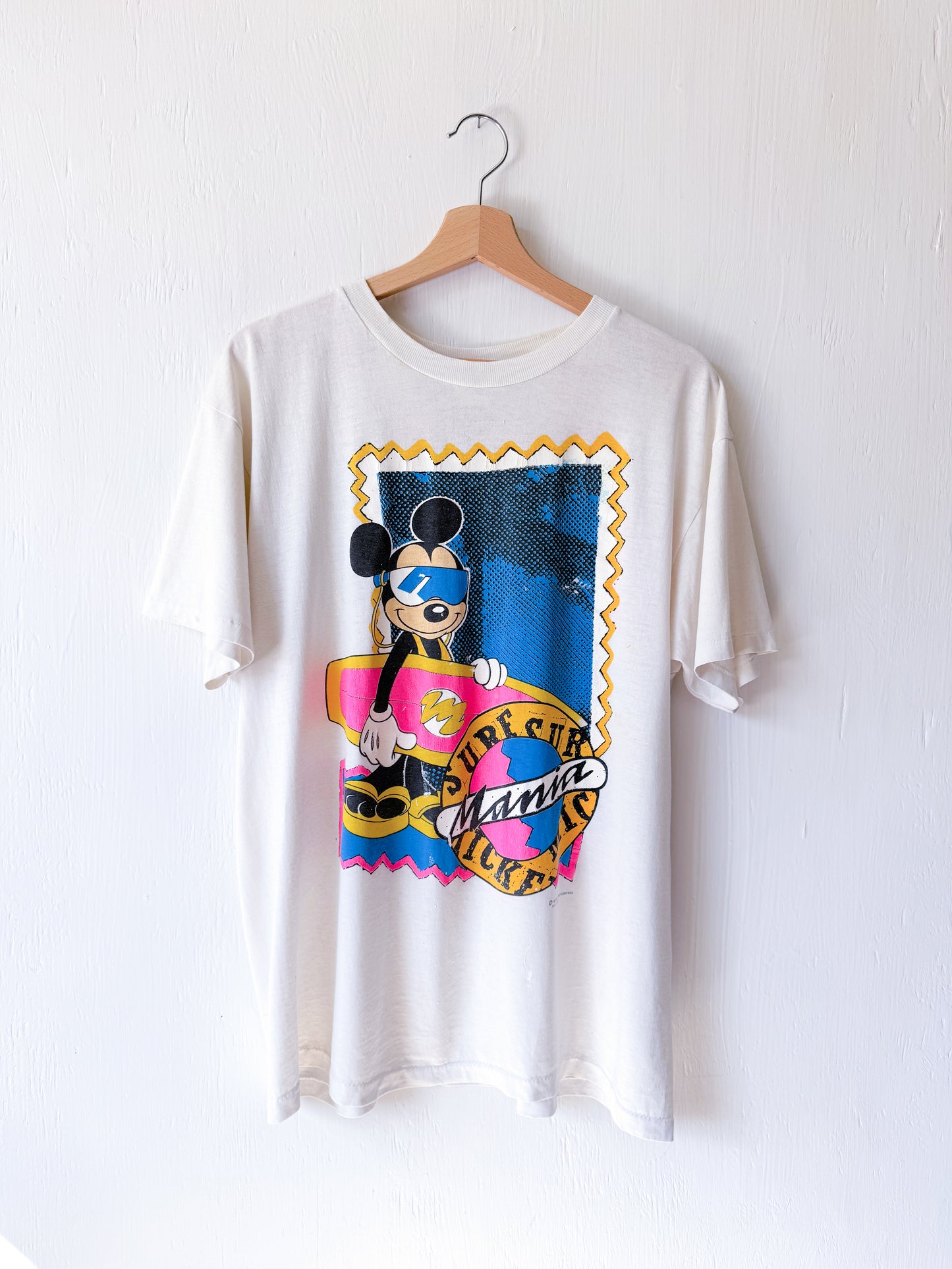 VINTAGE 80’s Surf Mania Mickey Tee - L/XL
