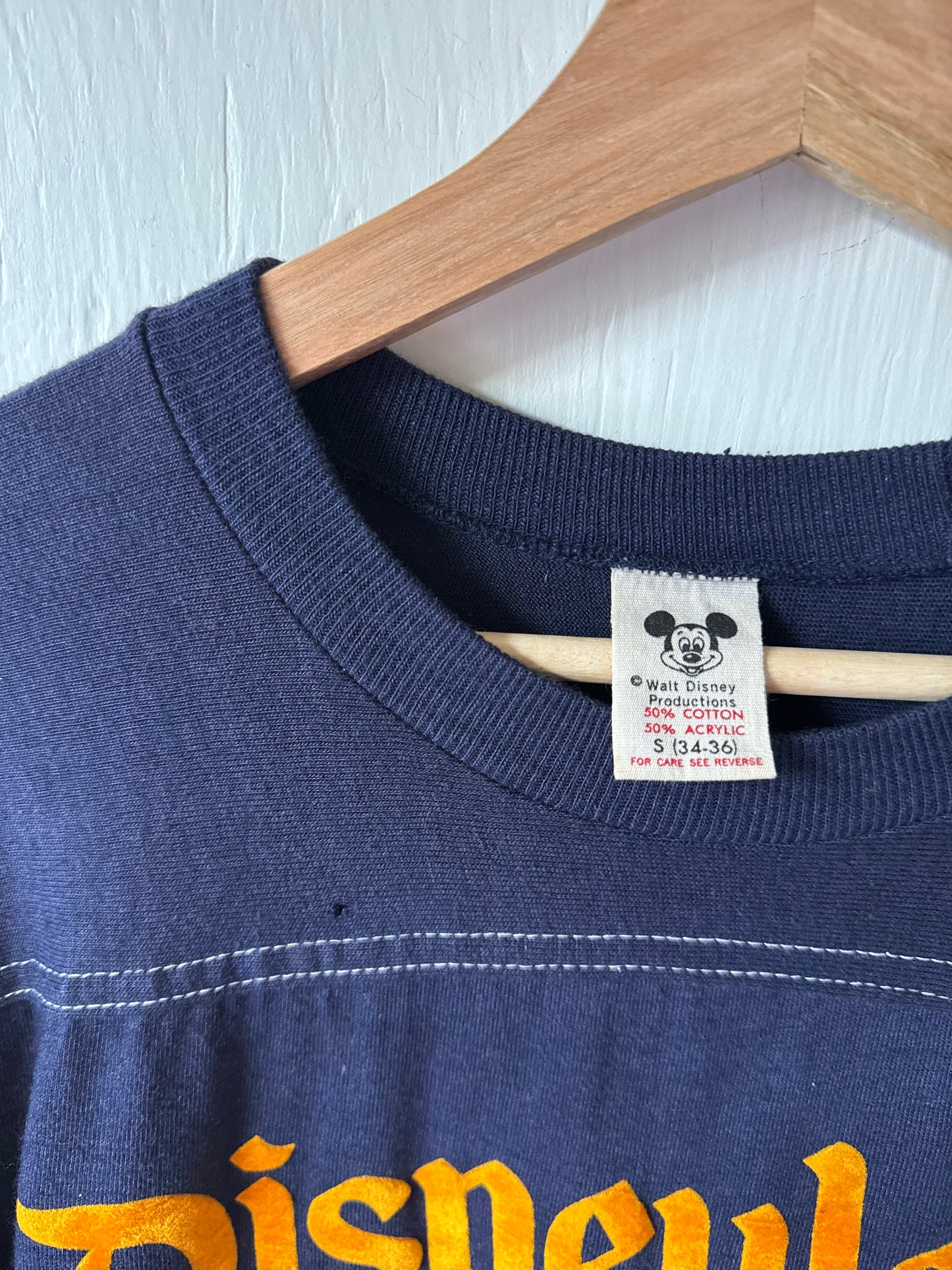 VINTAGE 1980 Rare Disneyland Jersey Tee - S