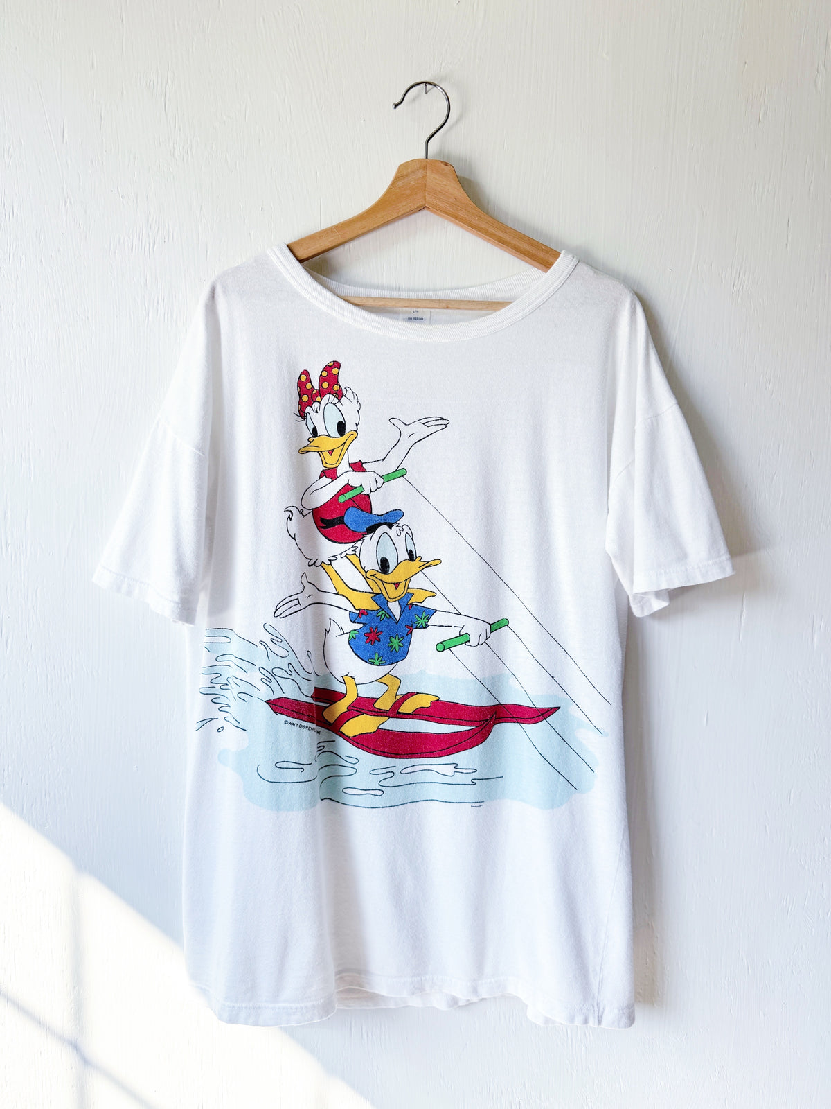 VINTAGE 80’s Rare Donald + Daisy Water Ski Tee - XL
