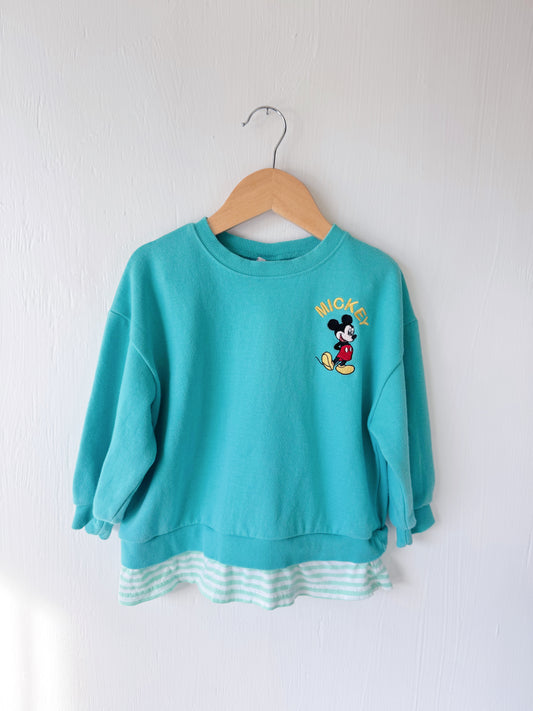 Mickey Embroidered Crewneck - 3T