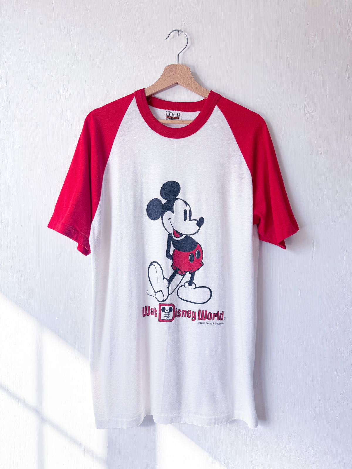 VINTAGE 80’s Mickey WDW Raglan Tee - L/XL