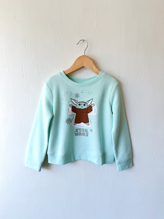 NEW Yoda Snow Angel Crewneck - 5T