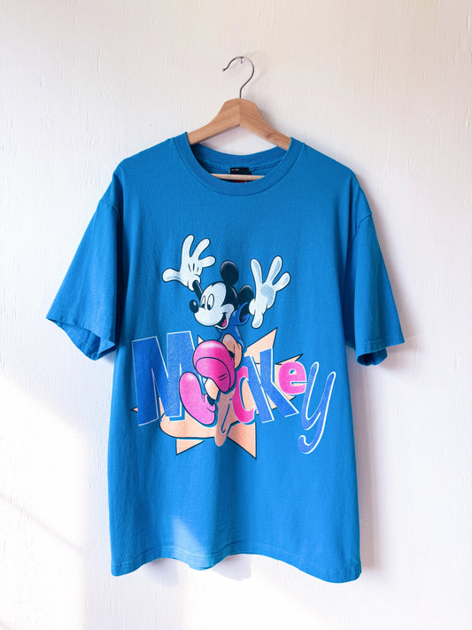VINTAGE 90’s Shimmery Mickey Tee - L