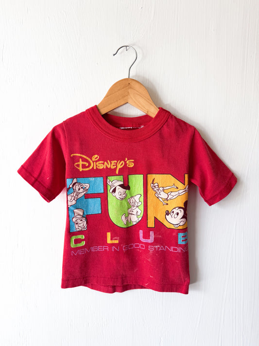 VINTAGE 90’s Rare Disney’s Fun Club Tee - 18M/2T