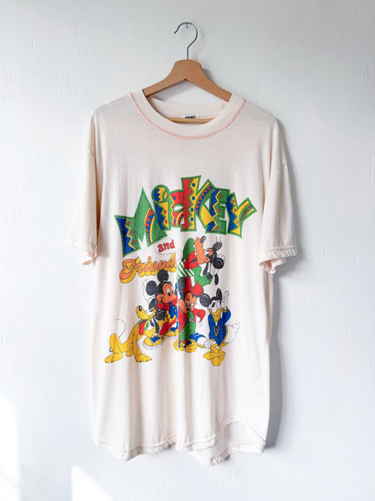 VINTAGE 80’s Mickey & Co Mouse Ears Tee - L