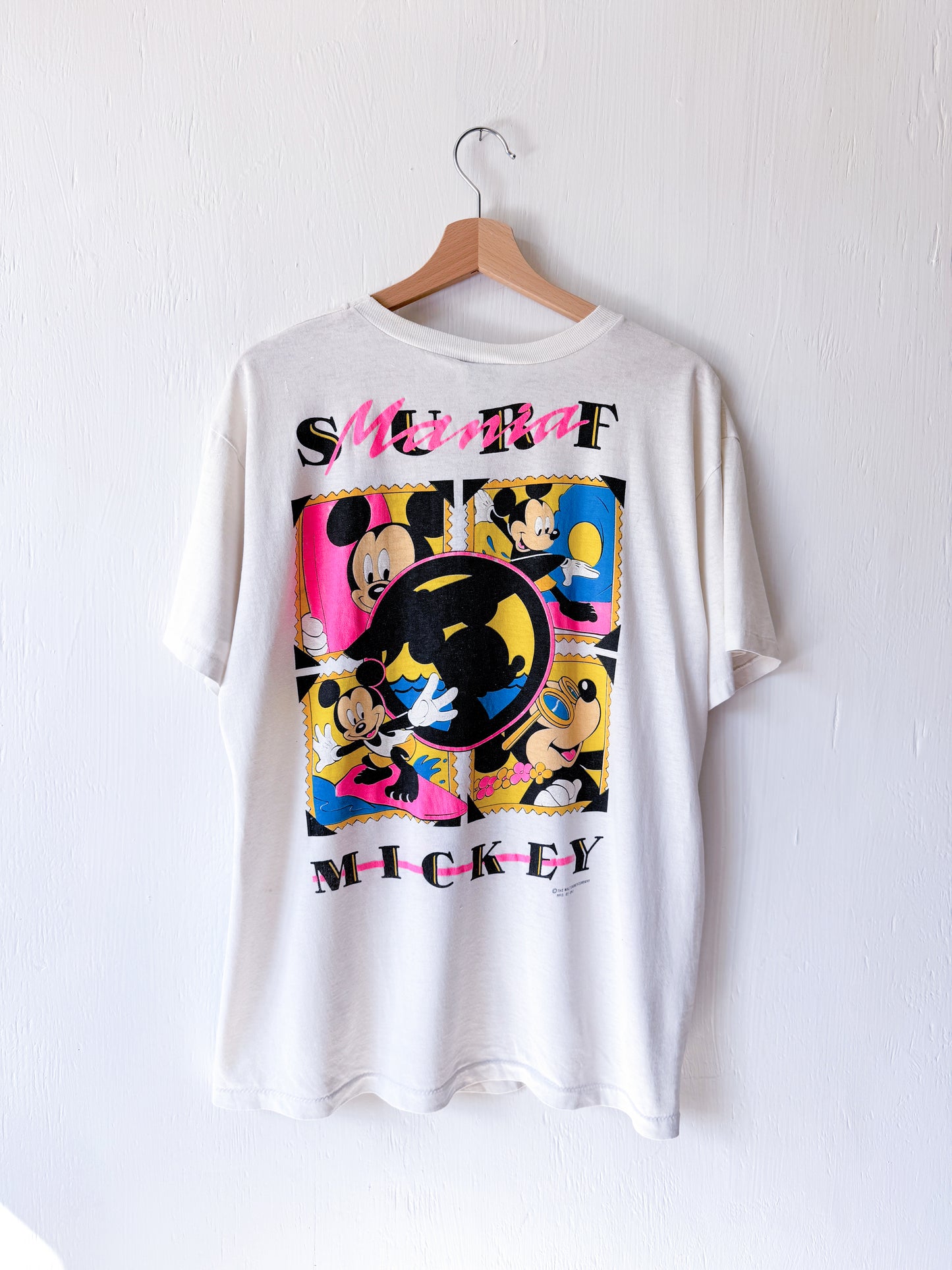VINTAGE 80’s Surf Mania Mickey Tee - L/XL
