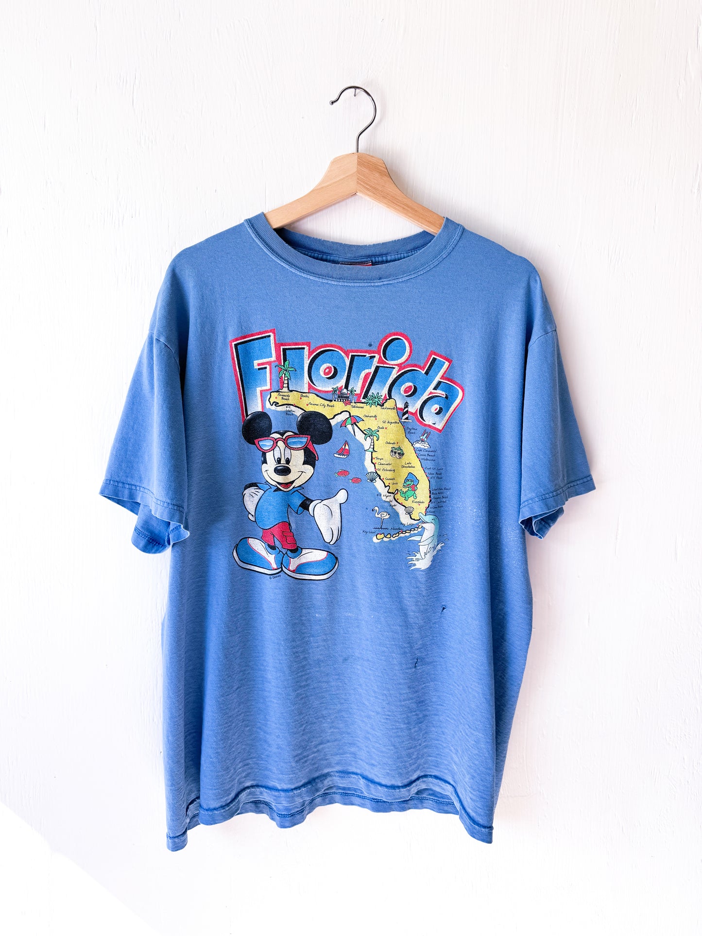 VINTAGE 90’s Mickey Florida Map Tee - XL