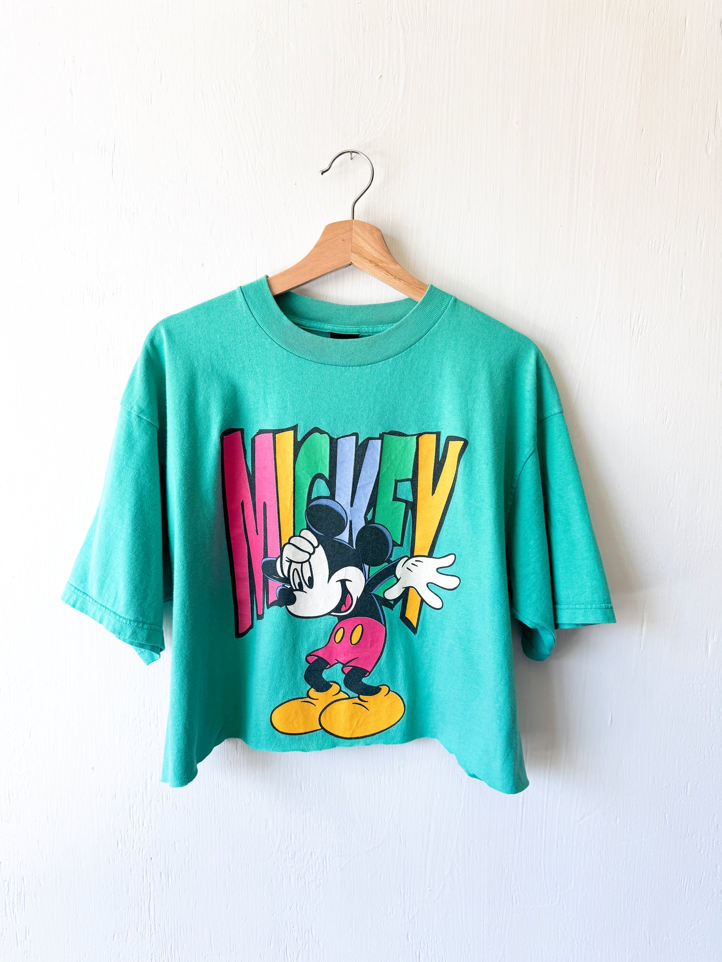 VINTAGE 90’s Cropped Mickey Tee - XL