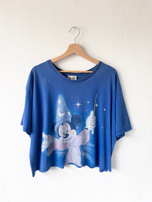 VINTAGE Sorcerer Mickey Cropped Tee - 2X