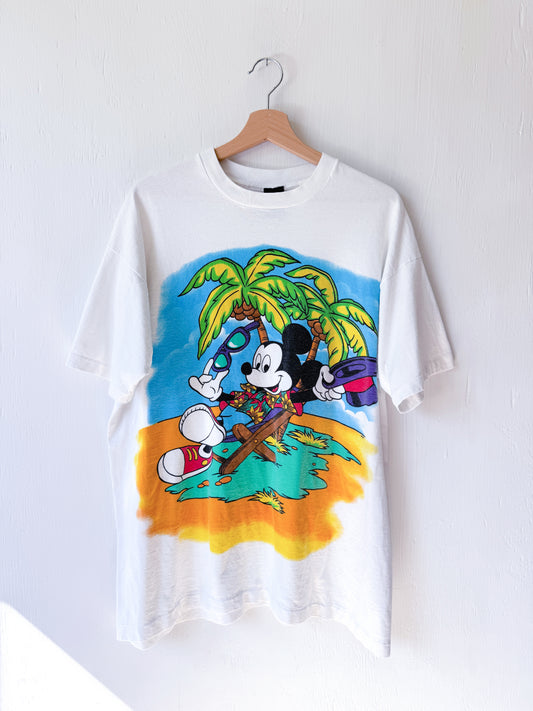 VINTAGE 90’s Tropical Vacation Mickey Tee - XL/1X
