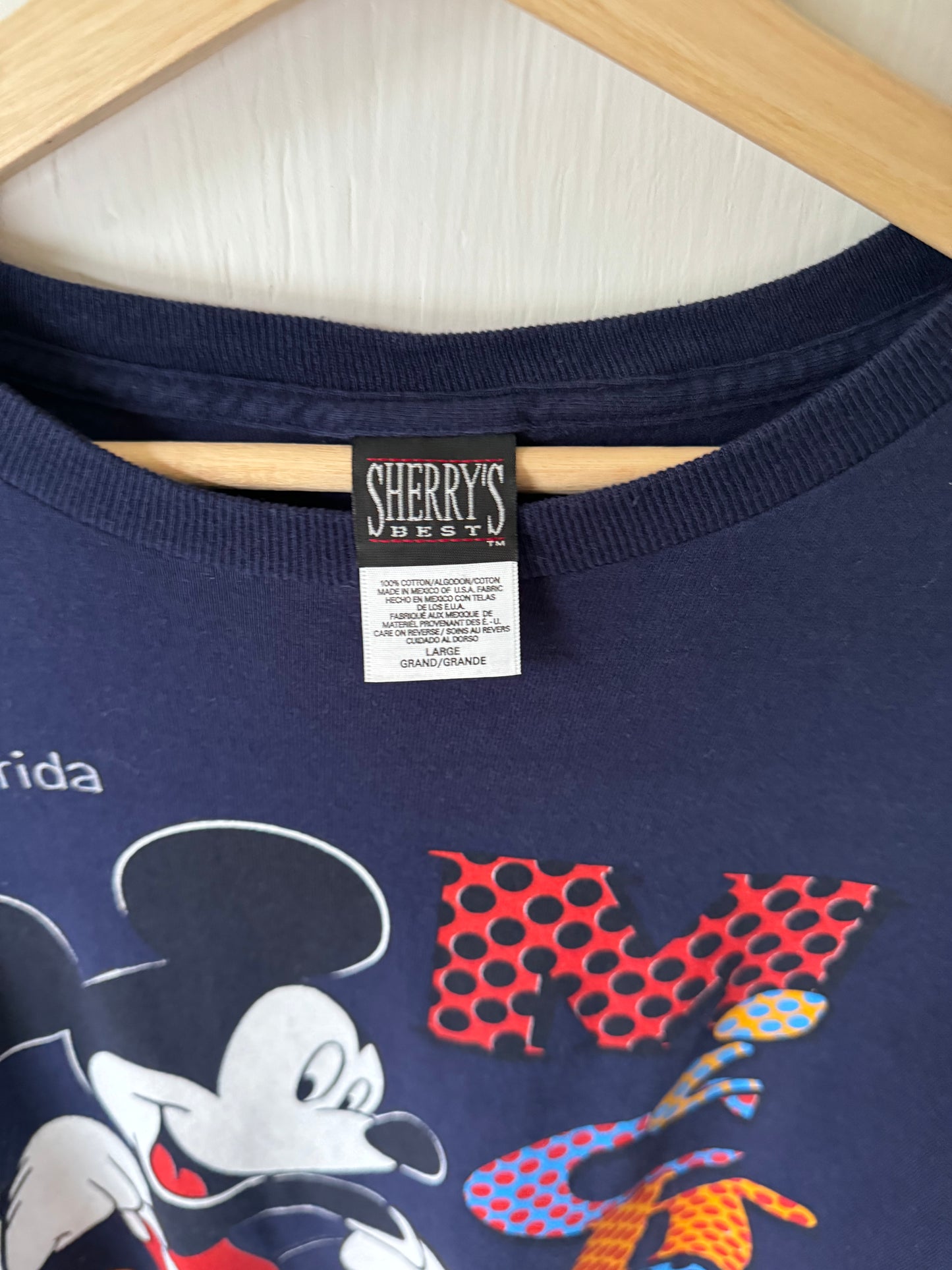 VINTAGE 90’s Navy FL Mickey Tee - L