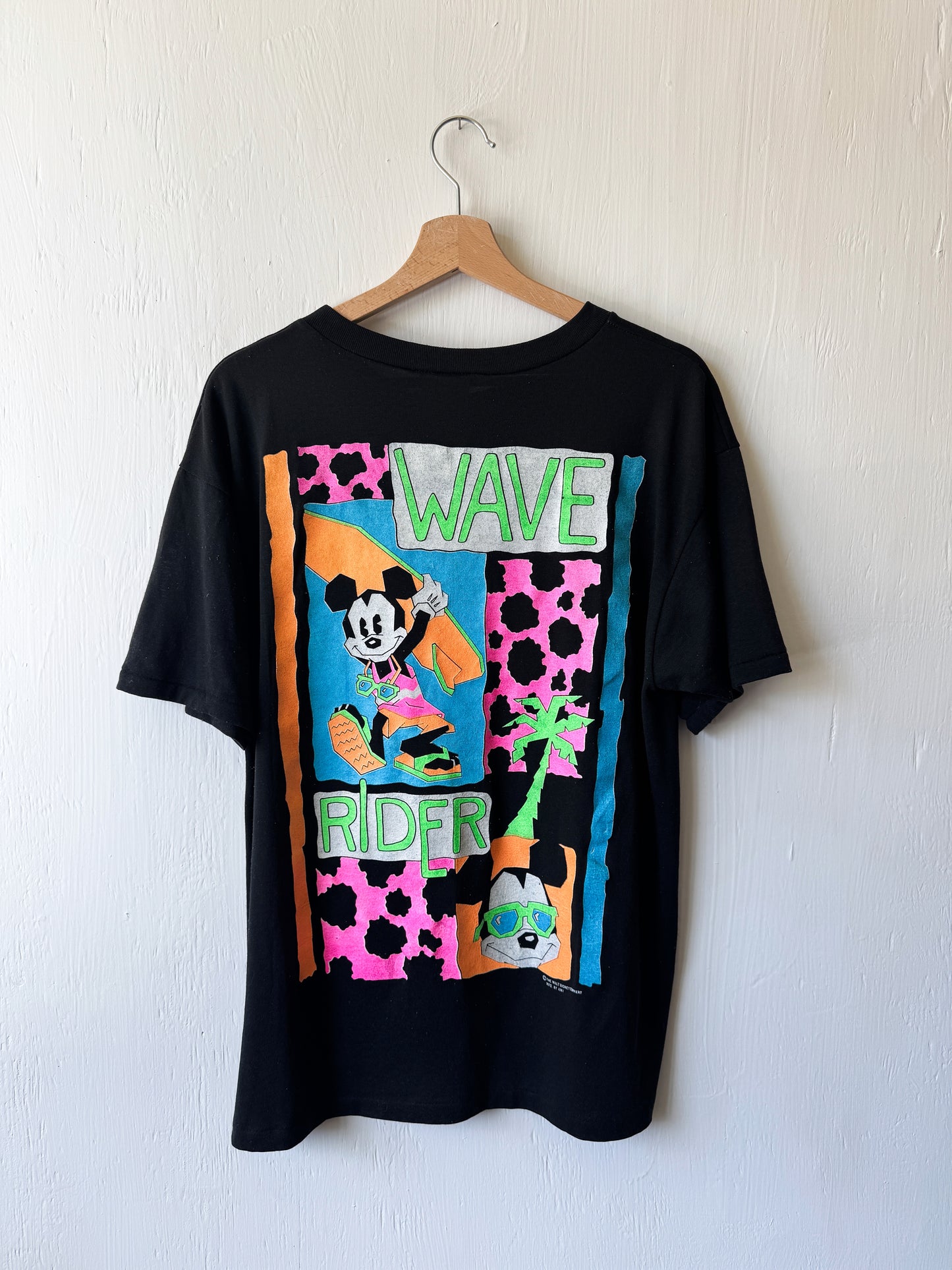 VINTAGE 90’s Rare Surf Mickey Front Back Tee - M/L