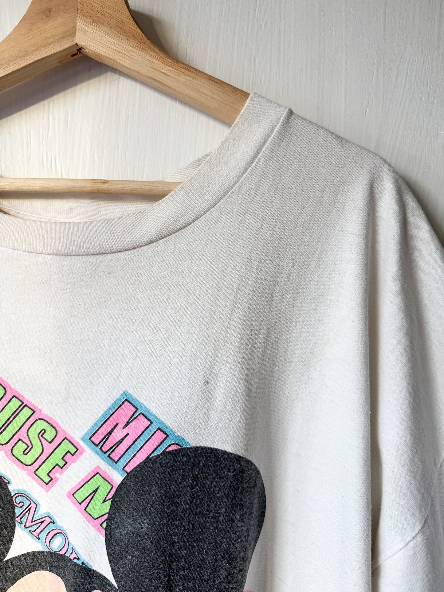 VINTAGE 80’s Rare Big Mickey Face Tee - 2X