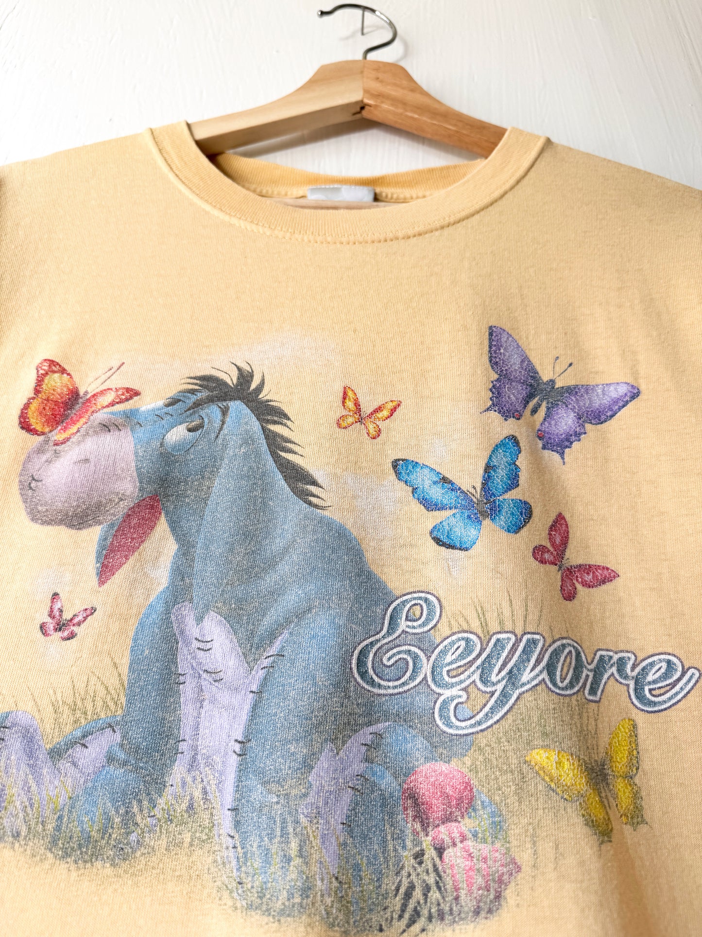 VINTAGE Disney Store Eeyore Butterfly Tee - XL