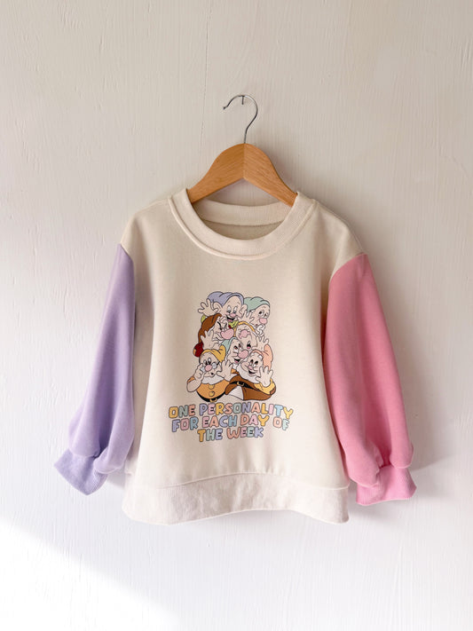 Seven Dwarfs Personalities Crewneck - 5T