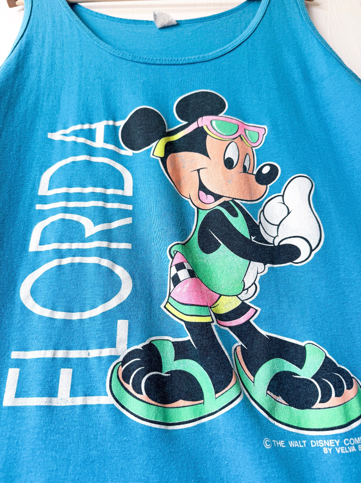 VINTAGE 80’s Single Stitch Mickey Florida Tank - XL
